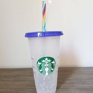 Starbucks color changing confetti cup